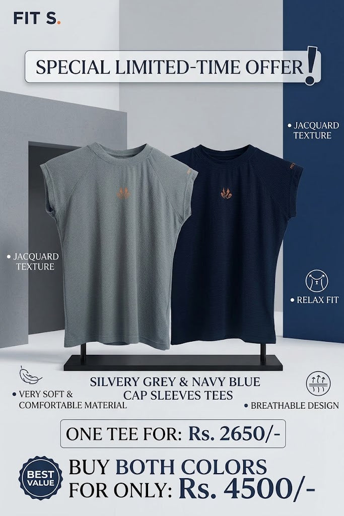 BUNDLE OFFER FOR WOMEN CAP CUT SLEEVES TEES IN JACQUARD