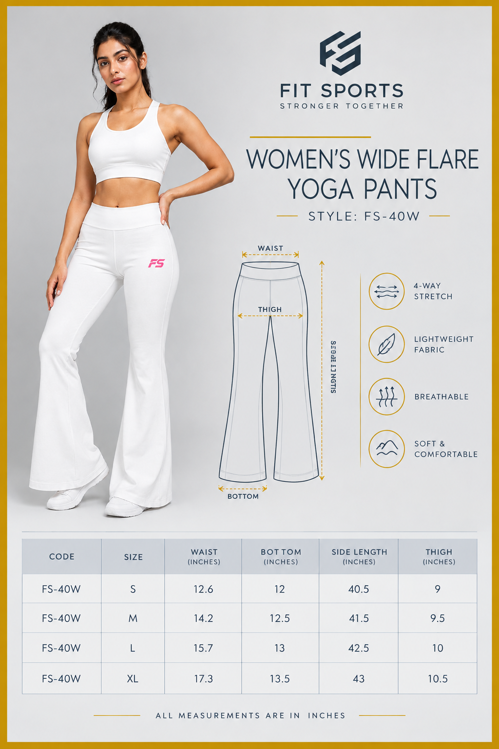 Elite Stretch Flared Yoga Pants