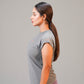 The Apex Contrast Jacquard Cap-Sleeve Tee