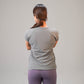 The Apex Contrast Jacquard Cap-Sleeve Tee