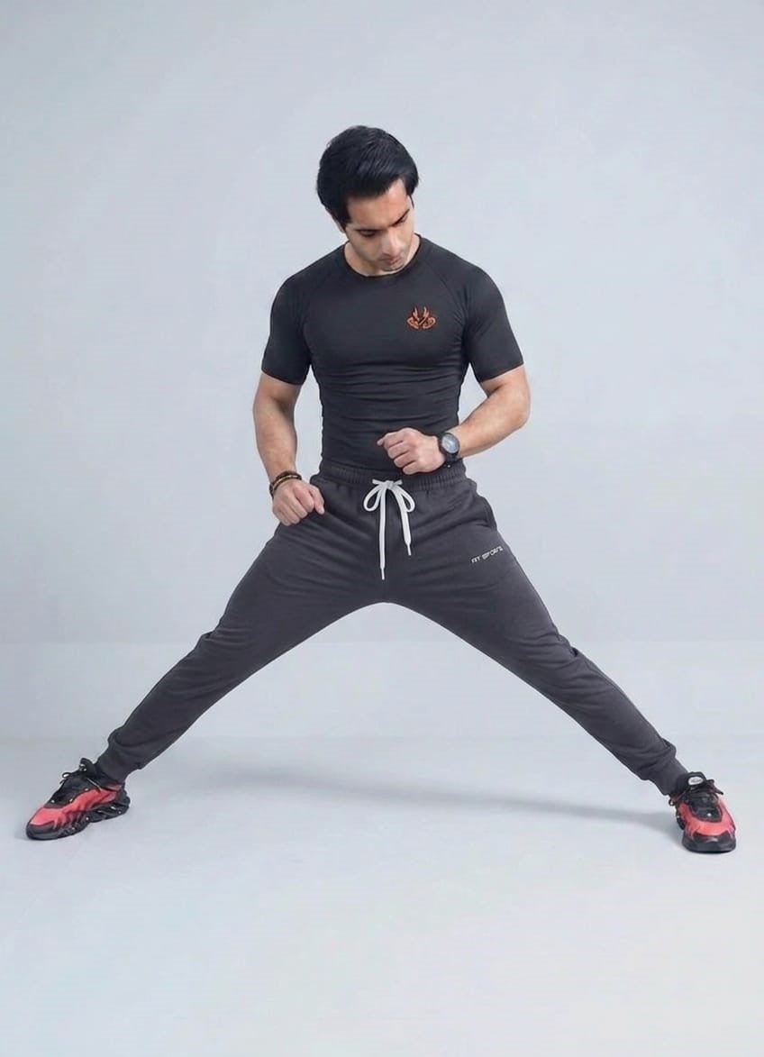 The Iron-Grid Heavyweight Slim Trousers