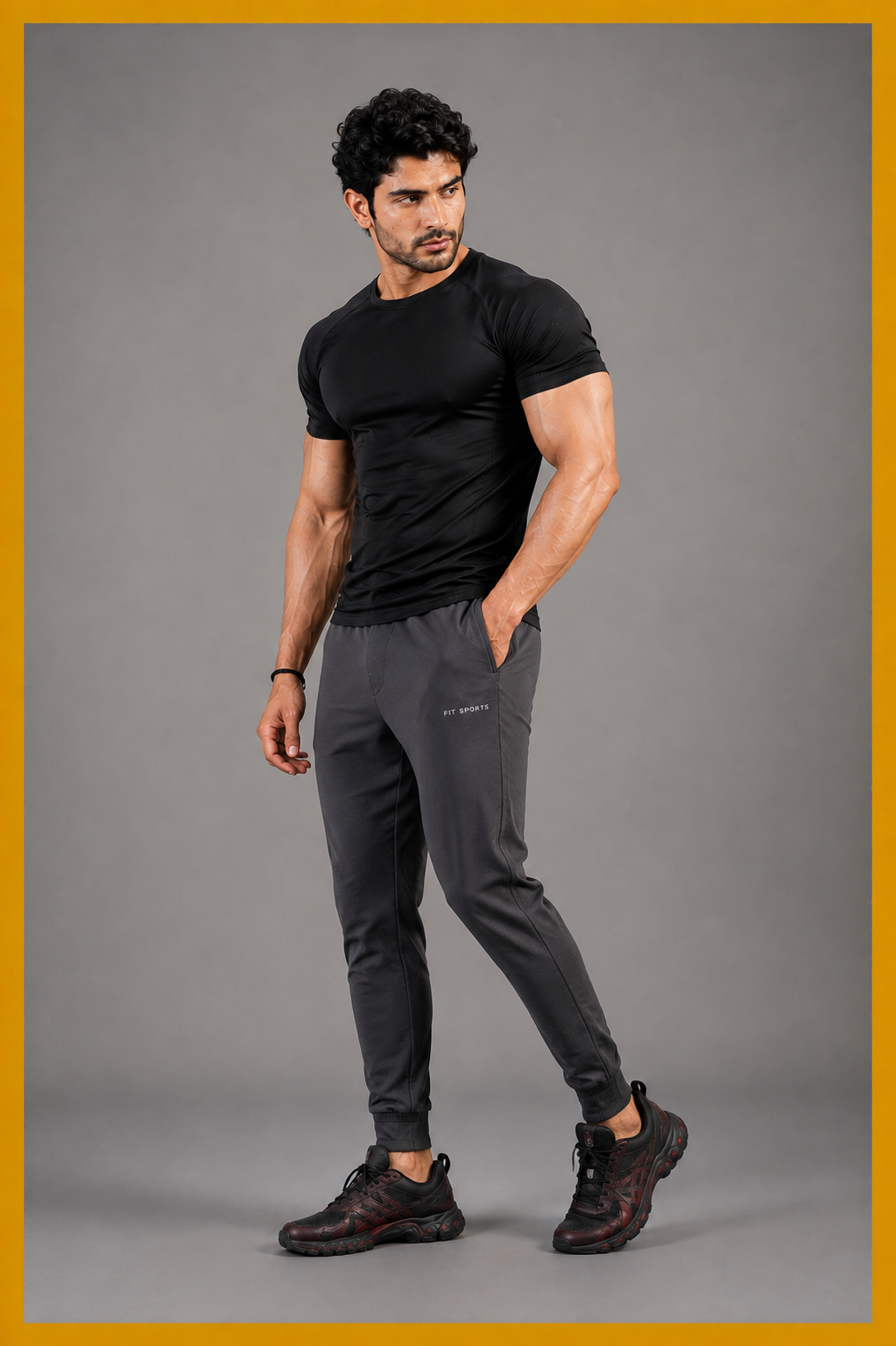 The Iron-Grid Heavyweight Slim Trousers