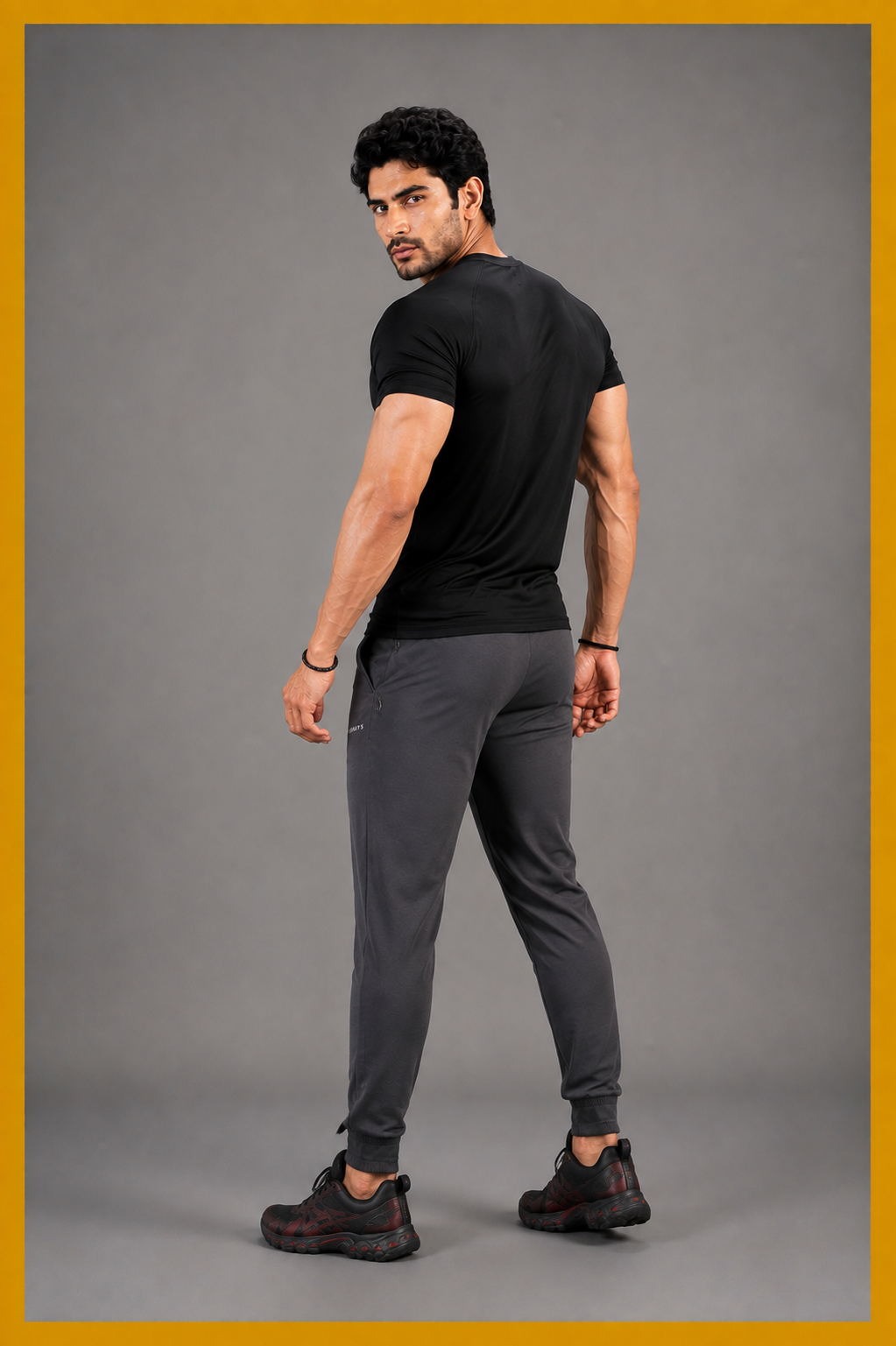 The Iron-Grid Heavyweight Slim Trousers