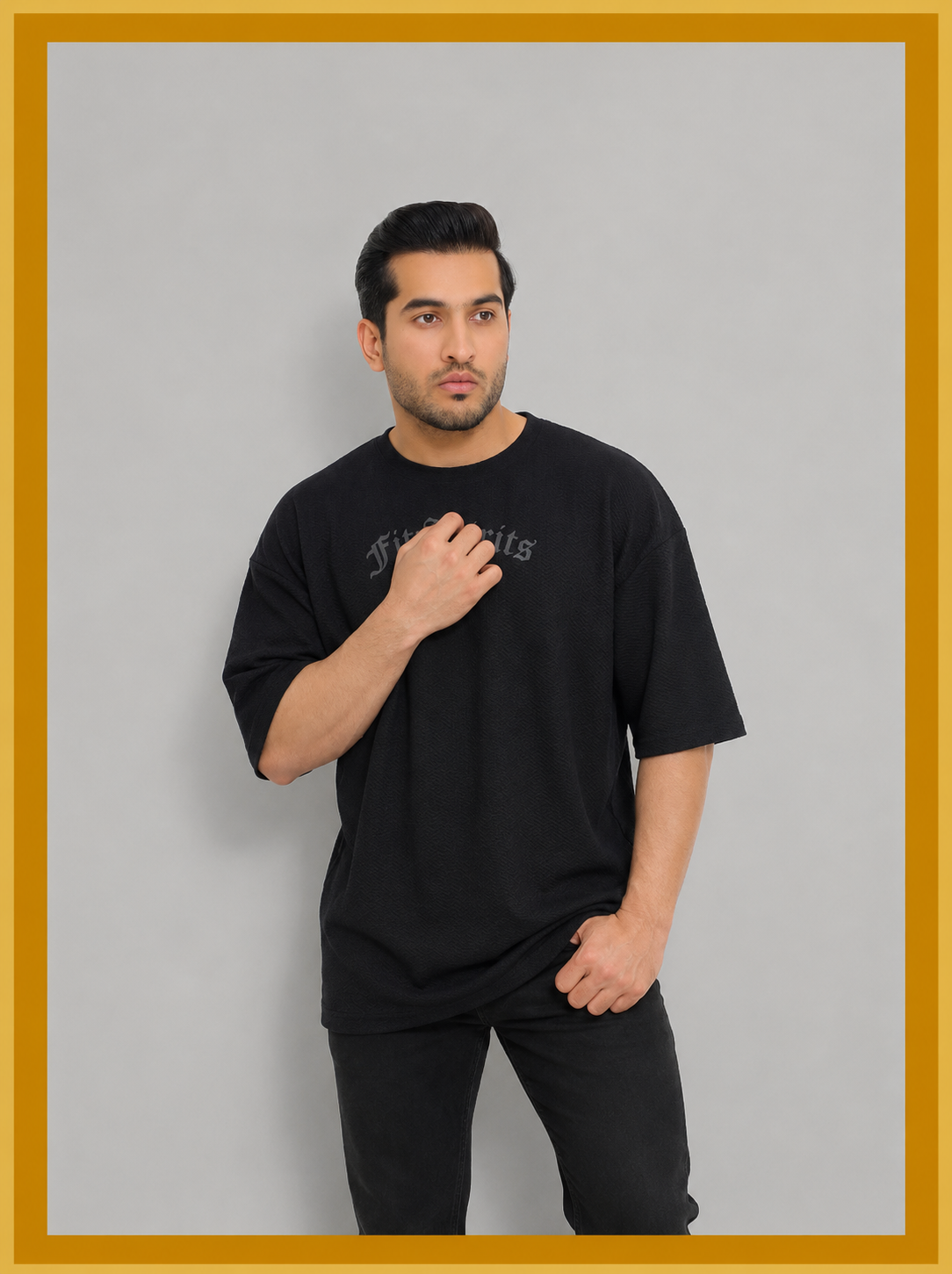 Men's Oversized Drop Shoulder Premium Mesh Tee