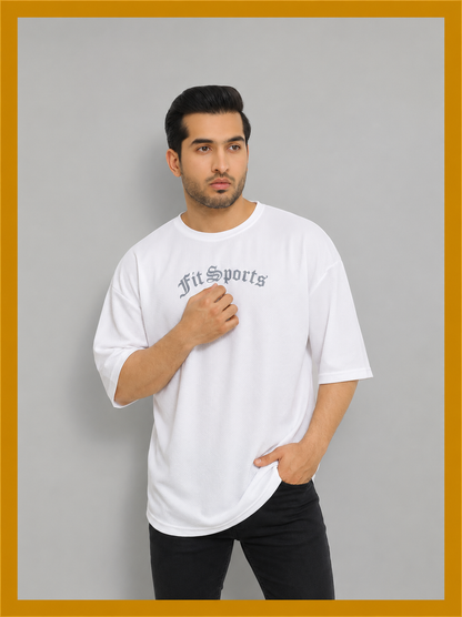 Men's Oversized Drop Shoulder Premium Mesh Tee