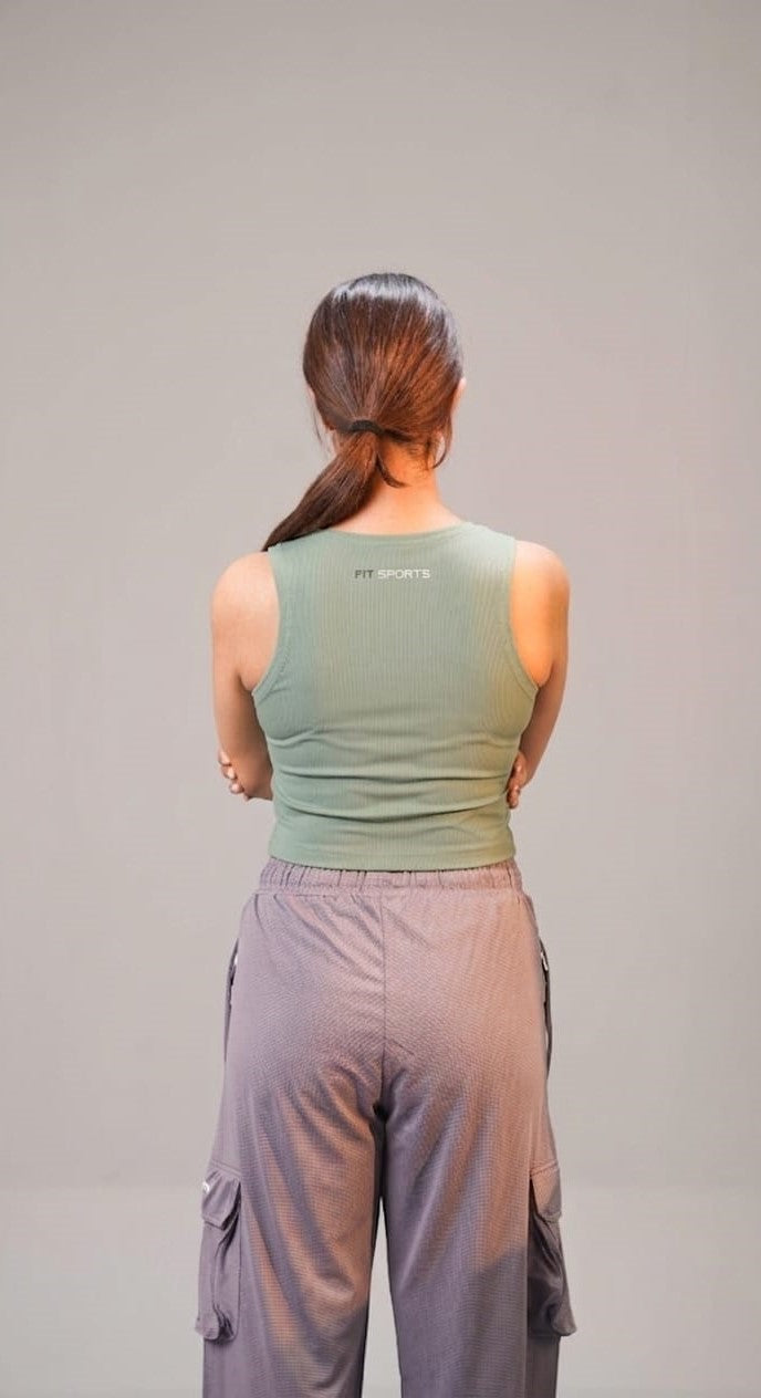 The Apex Textured Performance Crop Top