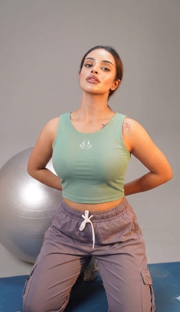 The Apex Textured Performance Crop Top