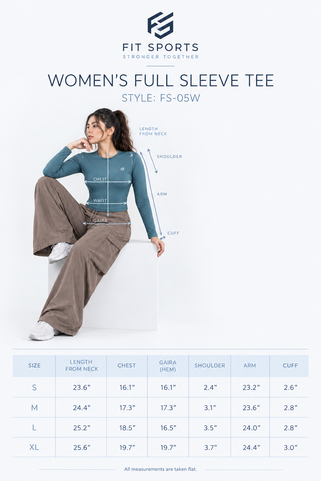 Women's Lycra Stretch Full-Sleeve Performance & Athleisure Tee
