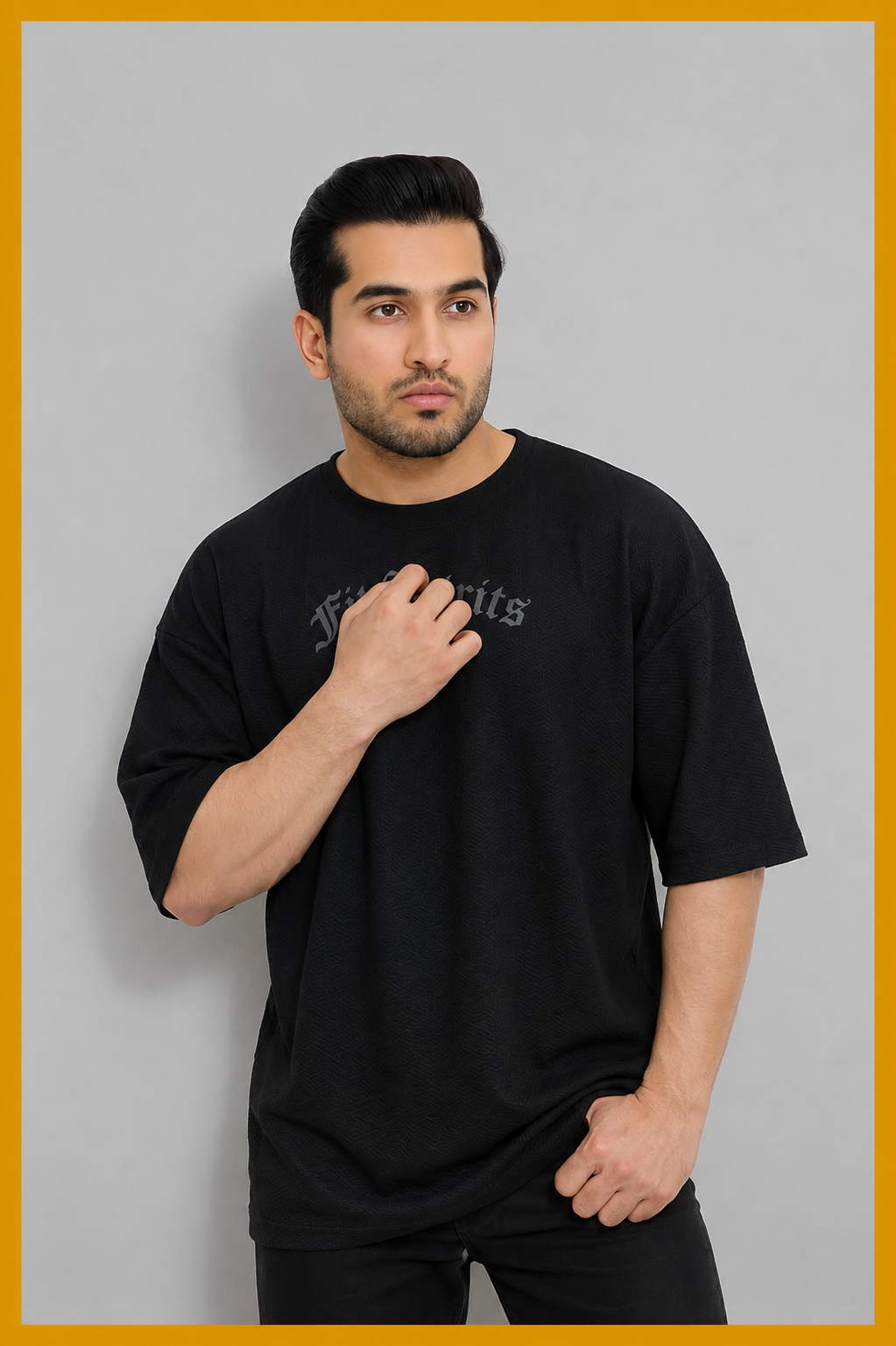 MEN OVER SIZE PREMIUM MESH TEE
