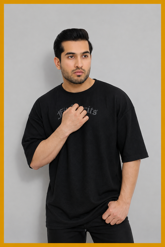 Men's Oversized Drop Shoulder Premium Mesh Tee