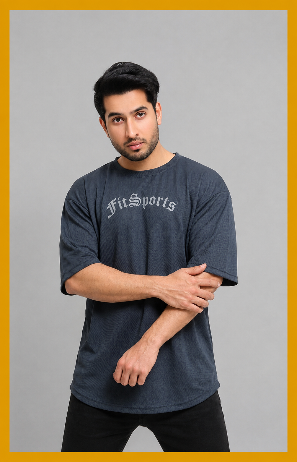 Men's Oversized Drop Shoulder Premium Mesh Tee