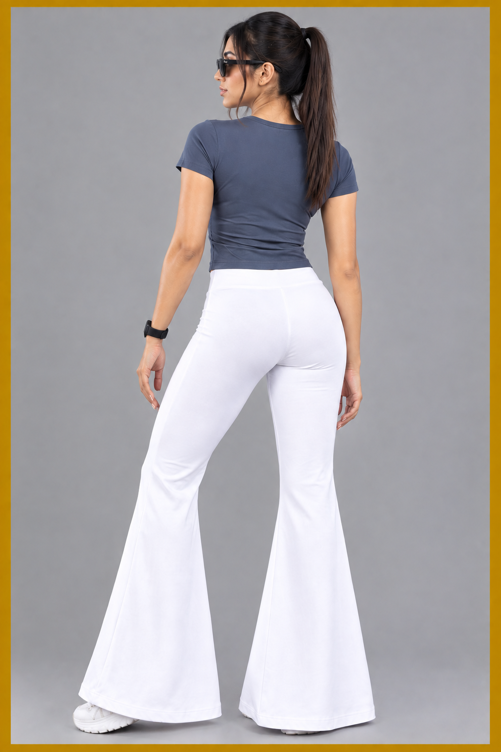 Women's Lycra Stretch Short-Body Fitted Performance Tee